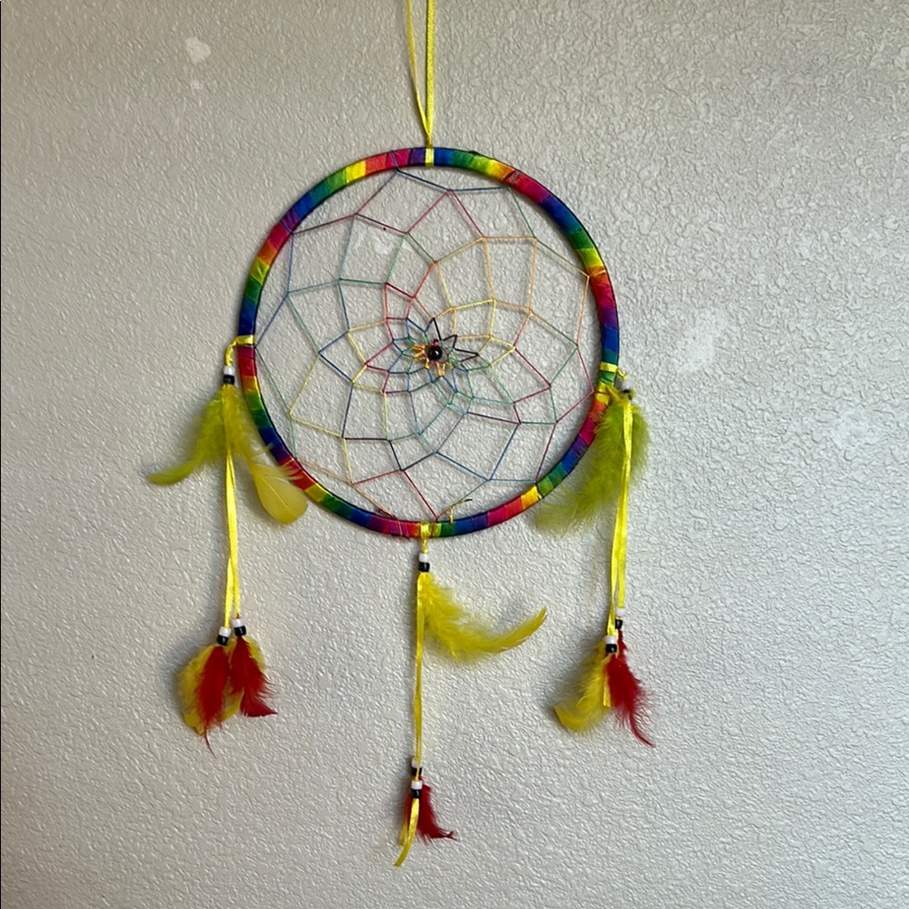 Colorful Dreamcatcher with Feathers